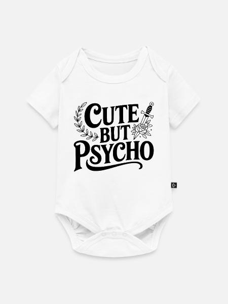 Niedlich, aber psycho - Baby Premium Kurzarmbody - Weiß