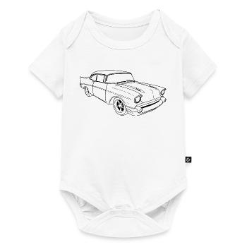 Amerikanischer Oldtimer (Schwarz) - Baby Premium Kurzarmbody - Weiß - Vorne