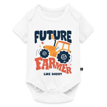 Future Farmer Like Daddy Baby Tractor - Baby Premium short-sleeve bodysuit - white - Front