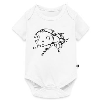 Schwarze Marienkäfer – Insektenillustration - Baby Premium Kurzarmbody - Weiß - Vorne