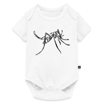 Schwarze Mücke – Intecte Illustration - Baby Premium Kurzarmbody - Weiß - Vorne