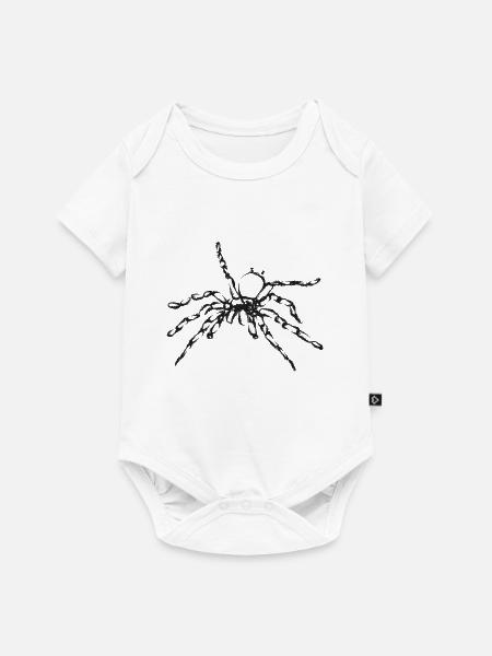 Black Spider – Insektenillustration - Baby Premium Kurzarmbody - Weiß