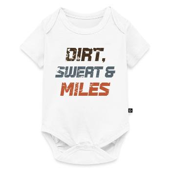 Dirt Sweat & Miles - Baby Premium Kurzarmbody - Weiß - Vorne
