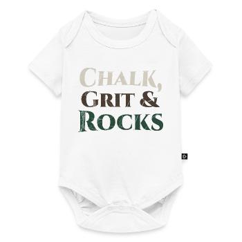 Chalk Grit & Rocks Motiv - Baby Premium Kurzarmbody - Weiß - Vorne
