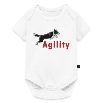 Agility-Logo "Jumping" - Baby Premium Kurzarmbody - Weiß - Vorne