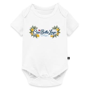 Ciao Bella Lago Motif Citron Vagues - Body à manches courtes Premium Bébé - blanc - Devant