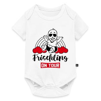 Frischling On Tour Regenbogen Babysprüche - Baby Premium Kurzarmbody - Weiß - Vorne