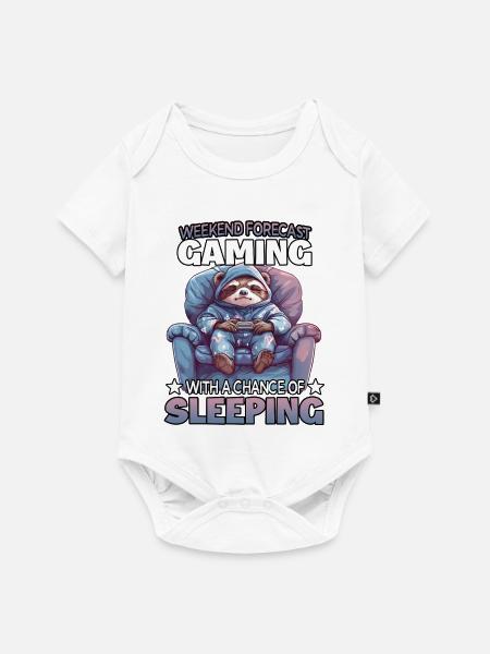 Wochenend-Gaming: Schlummerndes Faultier - Baby Premium Kurzarmbody - Weiß