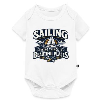 Segelreparaturen - Baby Premium Kurzarmbody - Weiß - Vorne