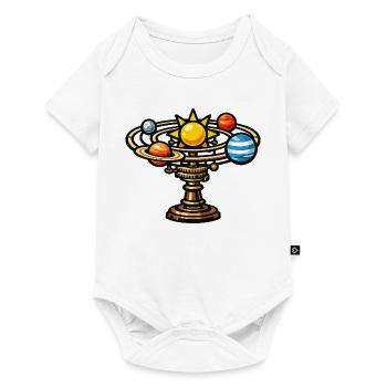 Sonnenorbital auf Bronzestiel - Baby Premium Kurzarmbody - Weiß - Vorne