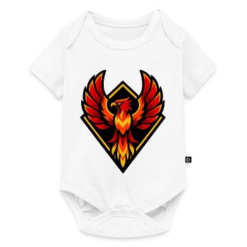 Feuerphönix im Diamantschild - Baby Premium Kurzarmbody - Weiß - Vorne