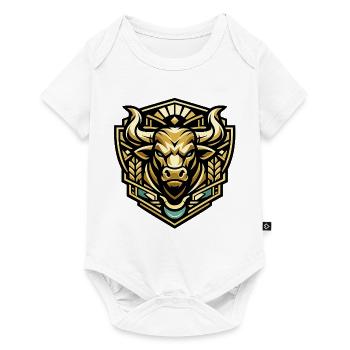 Goldstier Emblem - Baby Premium Kurzarmbody - Weiß - Vorne