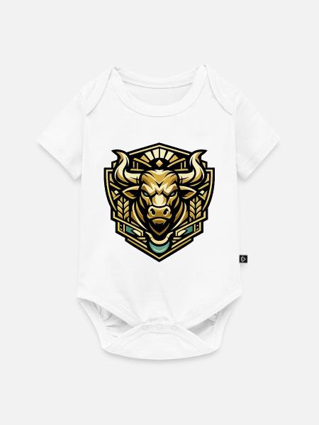 Goldstier Emblem - Baby Premium Kurzarmbody - Weiß
