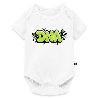 DNA Schriftzug Graffiti - Baby Premium Kurzarmbody - Weiß - Vorne