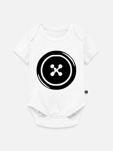 Handarbeit Knopf Geschenk Näherin - Baby Premium Kurzarmbody - Weiß