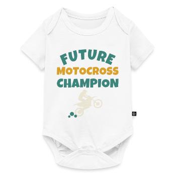 Future Motocross Champion Kinder - Baby Premium Kurzarmbody - Weiß - Vorne