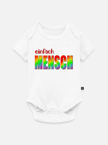 MENSCH INKLUSION VIELFALT - Baby Premium Kurzarmbody - Weiß
