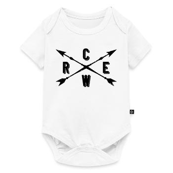 Crew Pfeile - Baby Premium Kurzarmbody - Weiß - Vorne