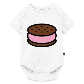 Eissandwich Keks Grafik - Baby Premium short-sleeve bodysuit - white - Front