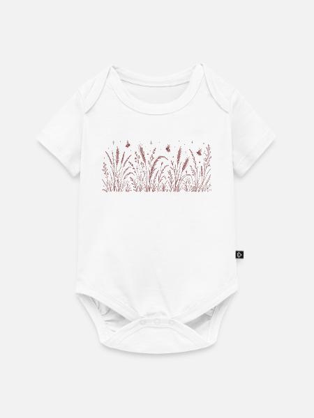 Bienen und Blumen - Baby Premium Kurzarmbody - Weiß