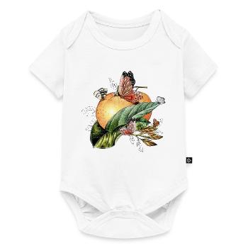 Butterflies on an orange - Baby Premium short-sleeve bodysuit - white - Front