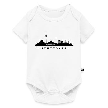 Skyline Stuttgart - Baby Premium Kurzarmbody - Weiß - Vorne