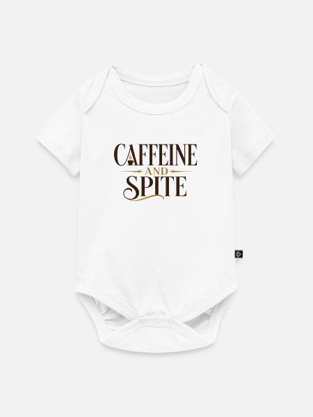 Koffein und Groll - Baby Premium Kurzarmbody - Weiß