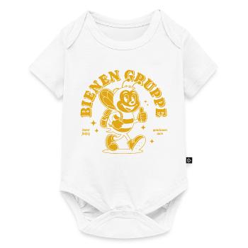 Gruppentier Bienen Gruppe Retro Style - Einfarbig - Baby Premium Kurzarmbody - Weiß - Vorne