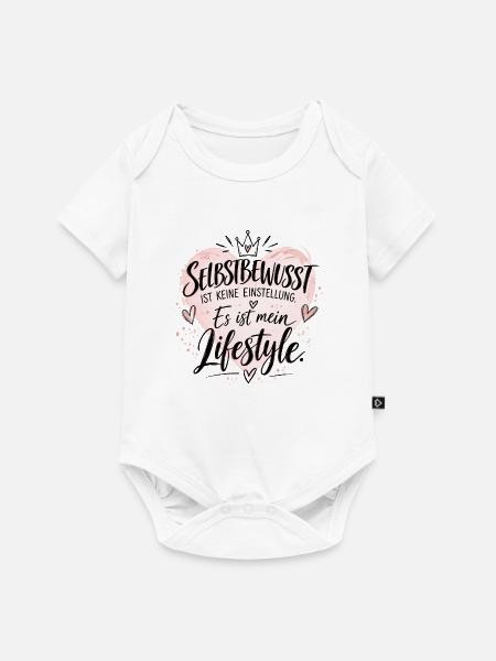 Selbstbewusstes Lifestyle-Herz - Baby Premium Kurzarmbody - Weiß