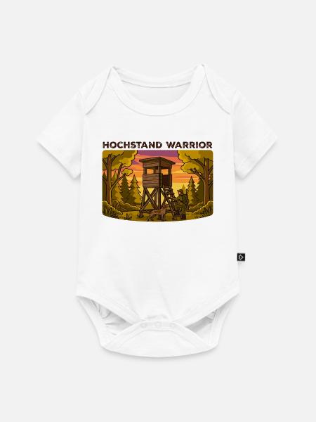 Jäger im Hochstand - Baby Premium Kurzarmbody - Weiß