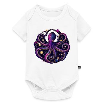 Illustration der planetaren Umlaufbahn des kosmischen Oktopus - Baby Premium Kurzarmbody - Weiß - Vorne