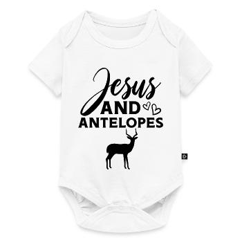 Antilope Jesus Christlicher Glaube - Baby Premium Kurzarmbody - Weiß - Vorne