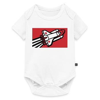 Silhouette de la navette spatiale - Body à manches courtes Premium Bébé - blanc - Devant