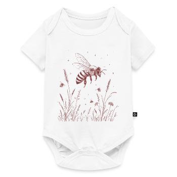 Meadow with bee - Baby Premium short-sleeve bodysuit - white - Front