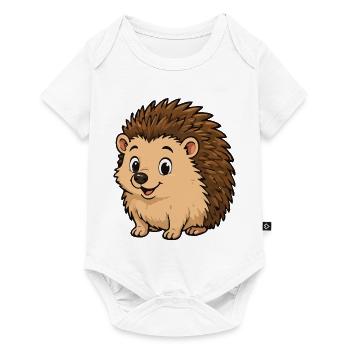 Cuddly Hedgehog Cartoon - Baby Premium short-sleeve bodysuit - white - Front