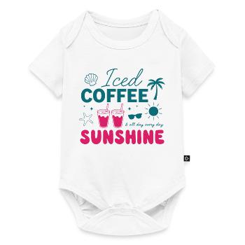 Iced Coffee & Sunshine: Summer Vibes - Baby Premium short-sleeve bodysuit - white - Front