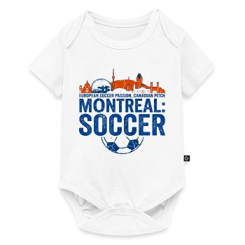 Montreal Soccer European Canadian Pitch Novelty - Baby Premium short-sleeve bodysuit - white - Front