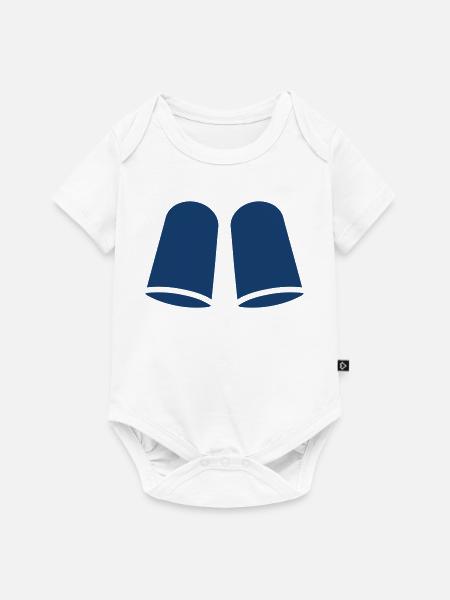 Schaumstoff-Ohrstöpsel Gehörschutz-Symbol - Baby Premium Kurzarmbody - Weiß