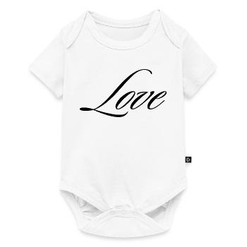Liebeskalligraphie Schrift minimalistische Typografie Greifen - Baby Premium Kurzarmbody - Weiß - Vorne