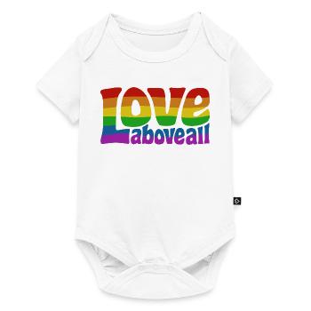 Love Above All | Rainbow Pride Design - Baby Premium short-sleeve bodysuit - white - Front