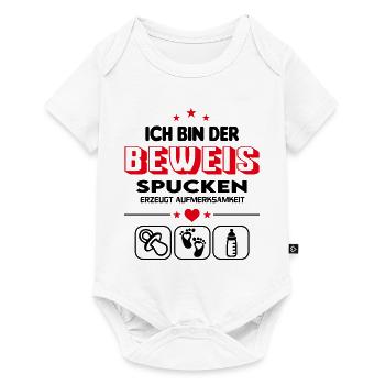Beweis Spucken Sabbern Baby Latz Babysprüche - Baby Premium Kurzarmbody - Weiß - Vorne