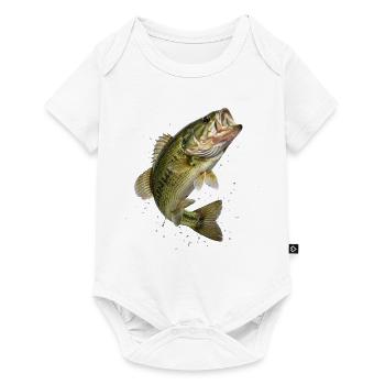 Bass in dynamic jump - Baby Premium short-sleeve bodysuit - white - Front