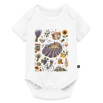 Provence | Lavendel, Genuss & Südfrankreich - Baby Premium Kurzarmbody - Weiß - Vorne