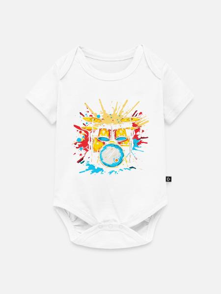 Schlagzeug Steamwave - Baby Premium Kurzarmbody - Weiß