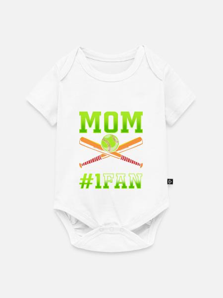 Softball Mama - Baby Premium Kurzarmbody - Weiß