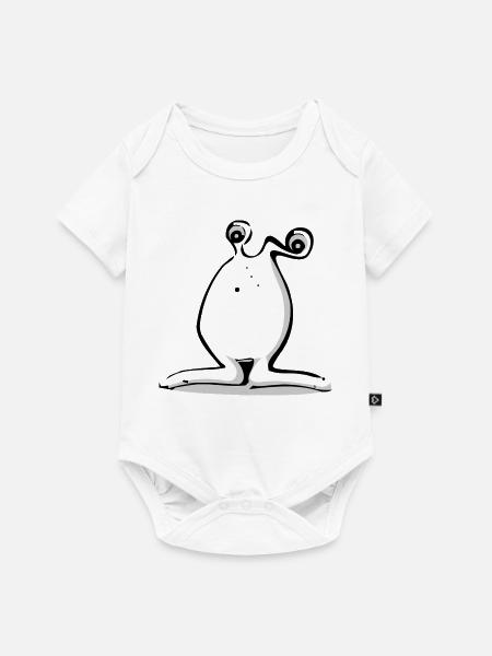 Lustiges Alien Monster - Baby Premium Kurzarmbody - Weiß