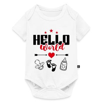 Hello World New Hello World Baby Sayings - Baby Premium short-sleeve bodysuit - white - Front