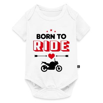 Born to Ride Motorcycle Baby Sayings Milk Bottle - Baby Premium short-sleeve bodysuit - white - Front