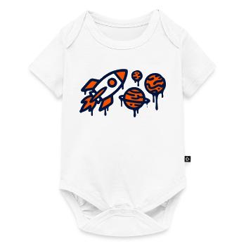 Rocket Launch Planet Graffiti - Baby Premium short-sleeve bodysuit - white - Front
