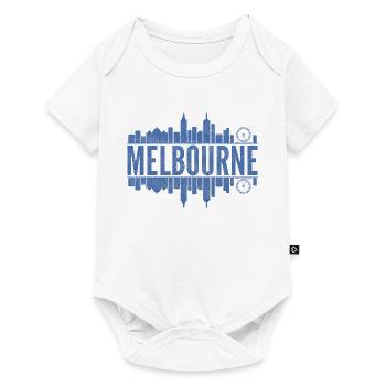 Melbourne Skyline Design Blue - Body à manches courtes Premium Bébé - blanc - Devant